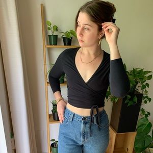 Vintage American Apparel cross body tie top